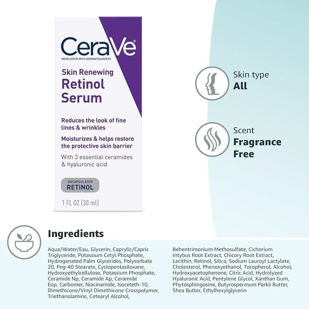 CERAVE SKIN RENEWING RETINOL SERUM 30 ML - Image 2